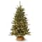 4ft. Pre-Lit Everyday Collection Burlap Artificial Tabletop Christmas Tree, Clear Lights